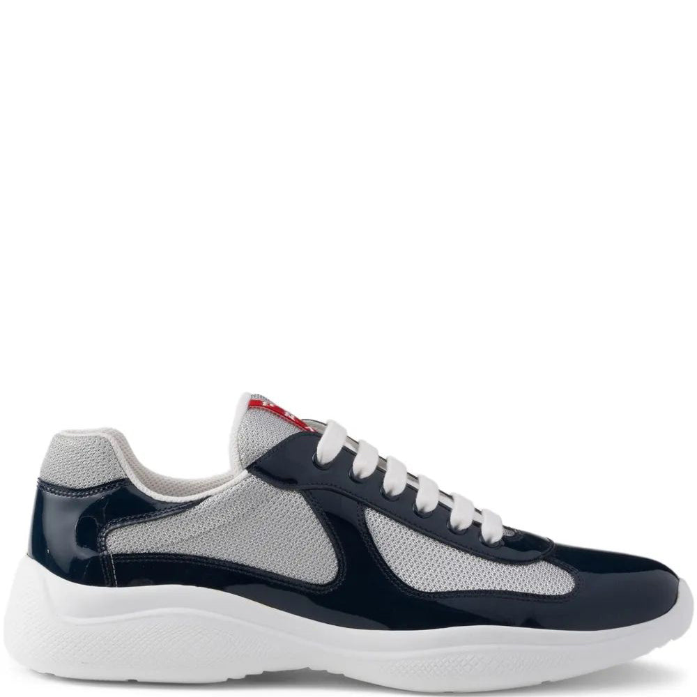patent leather and technical fabric America's cup sneakers