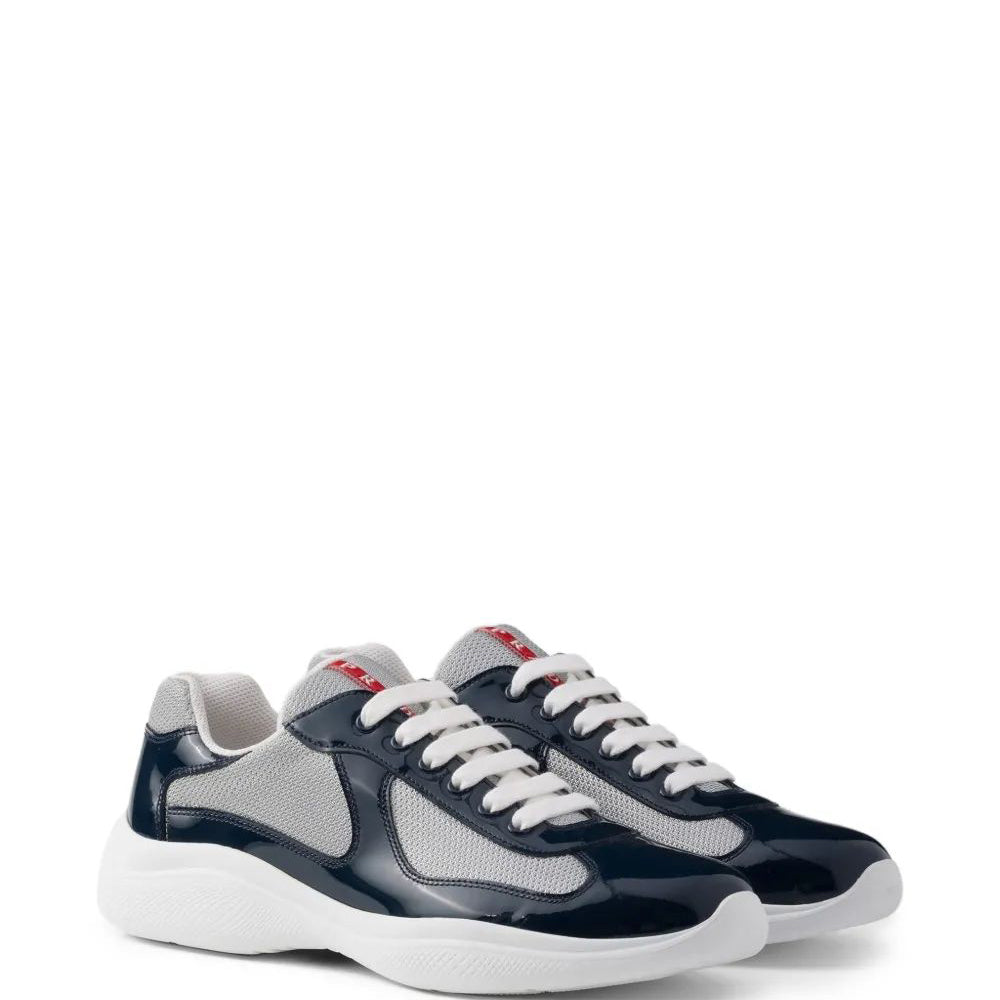 patent leather and technical fabric America's cup sneakers