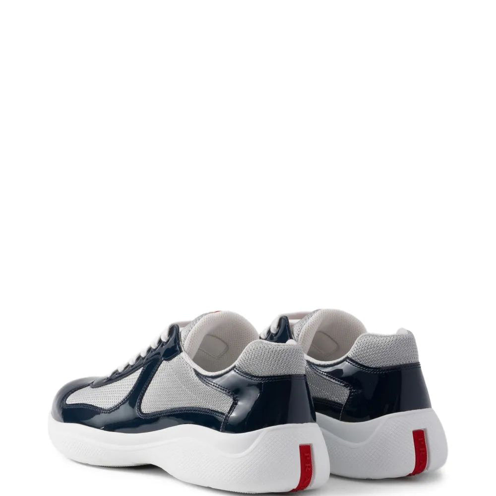 patent leather and technical fabric America's cup sneakers
