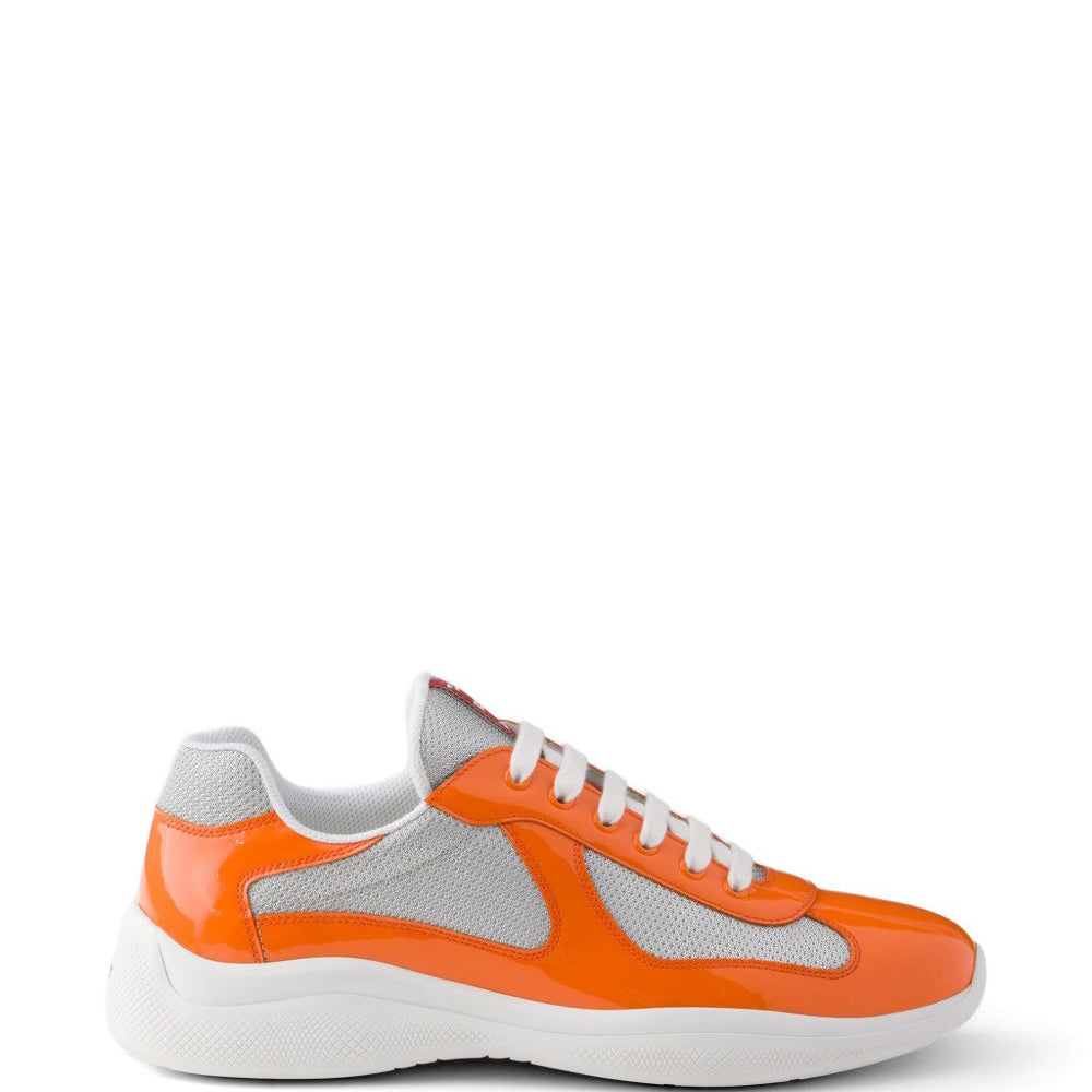 patent leather and technical fabric America's cup sneakers
