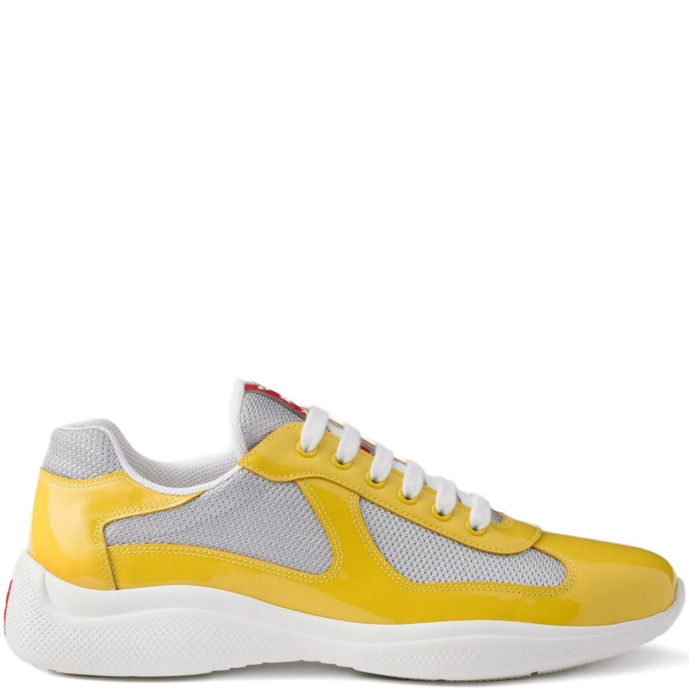 patent leather and technical fabric America's cup sneakers