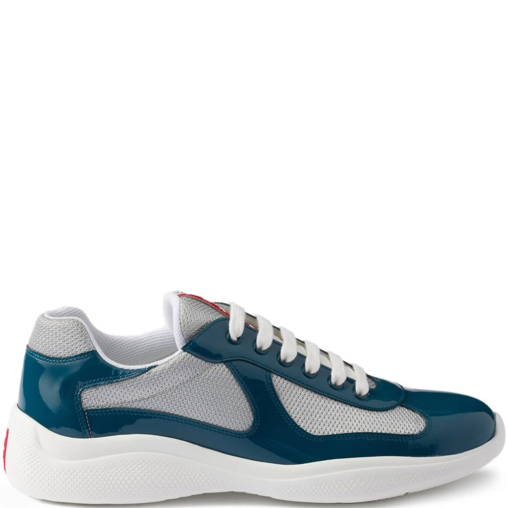 patent leather and technical fabric America's cup sneakers