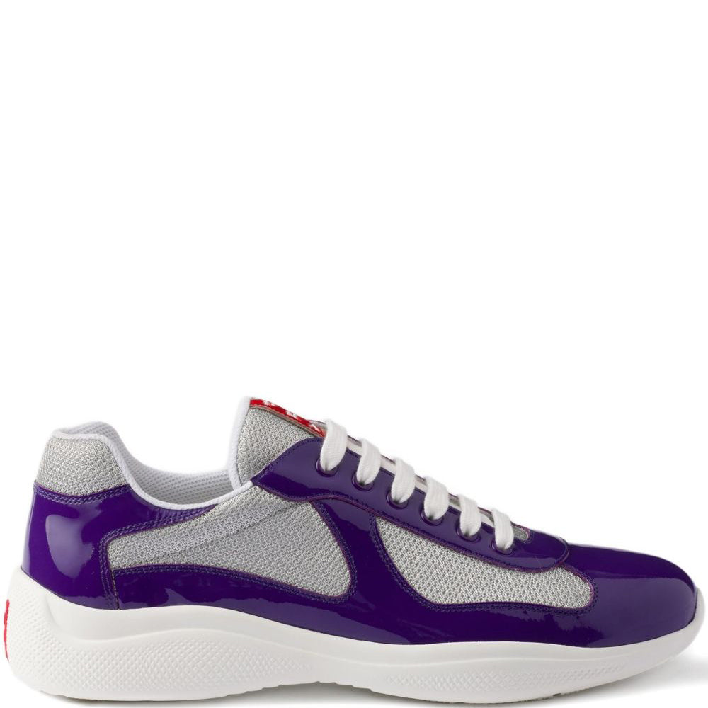 patent leather and technical fabric America's cup sneakers