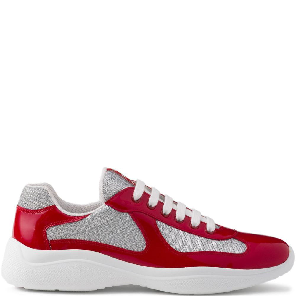 patent leather and technical fabric America's cup sneakers