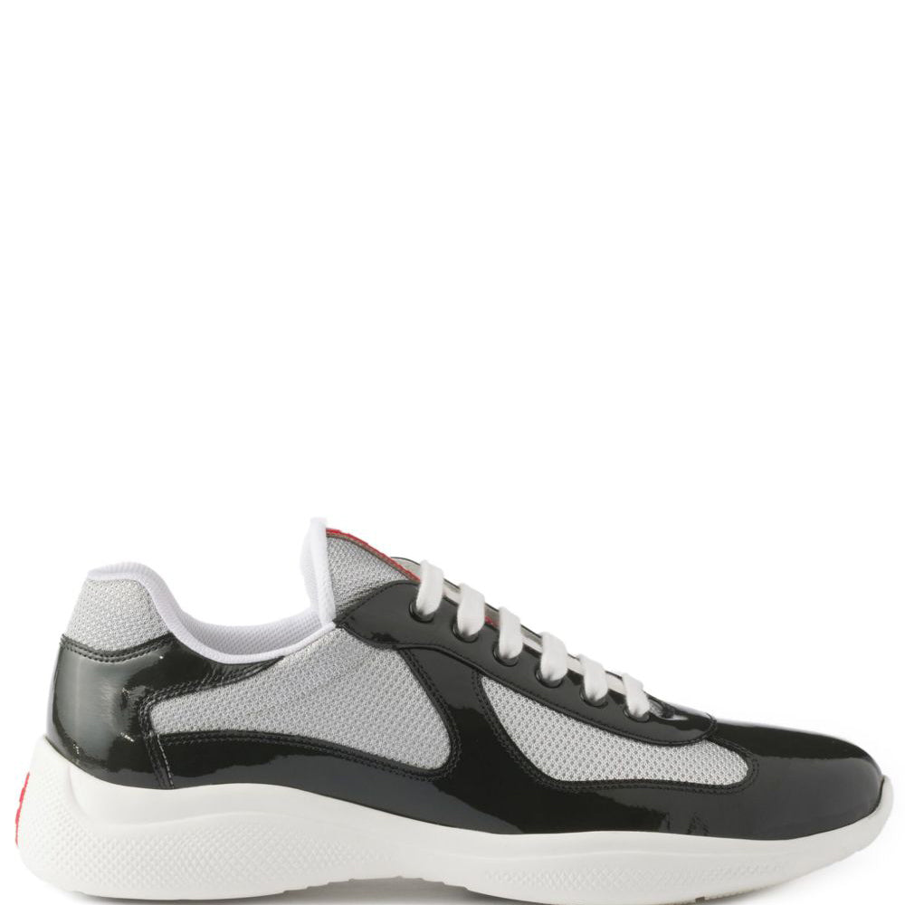 patent leather and technical fabric America's cup sneakers
