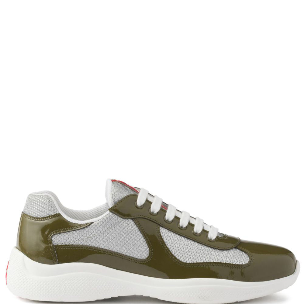 patent leather and technical fabric America's cup sneakers