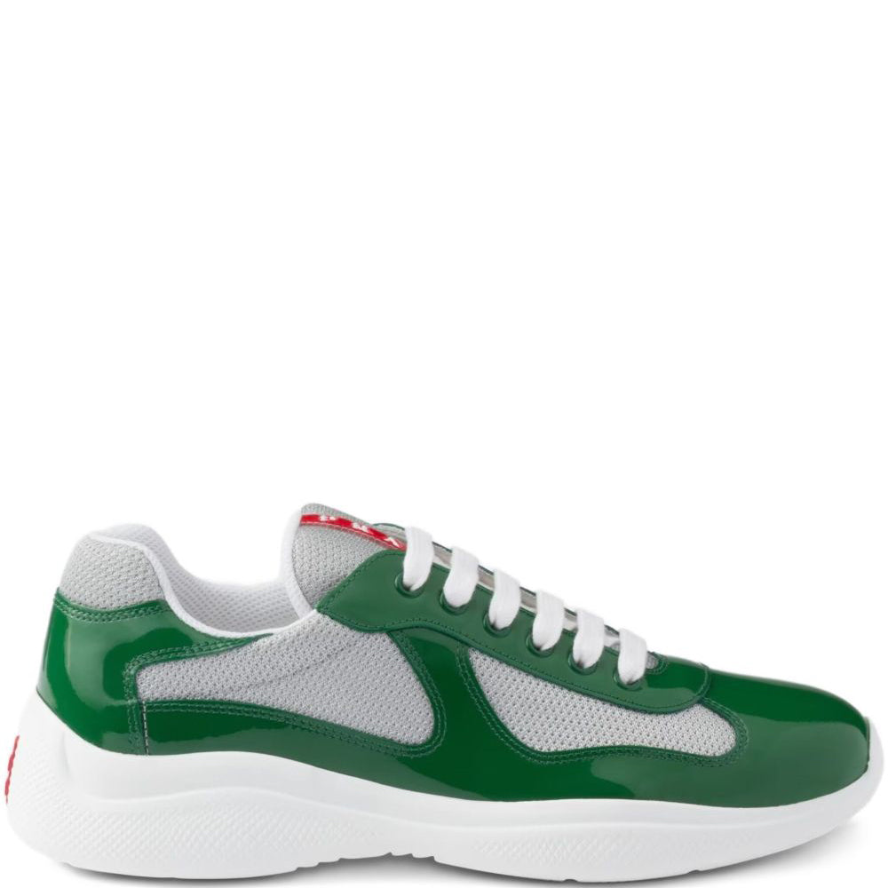 patent leather and technical fabric America's cup sneakers